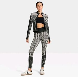 2pc Women's Seamless Fair Isle Printed Full Zip Jacket & Leggings All In Motion